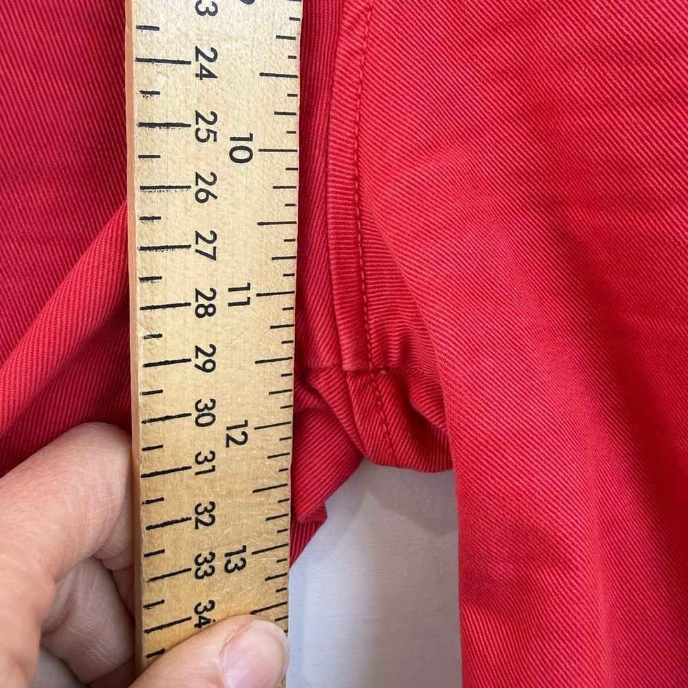 Marine Layer BRIDGET Red Wide‎ Leg Cropped Pants High Waisted WOMEN 4 - Picture 8 of 11